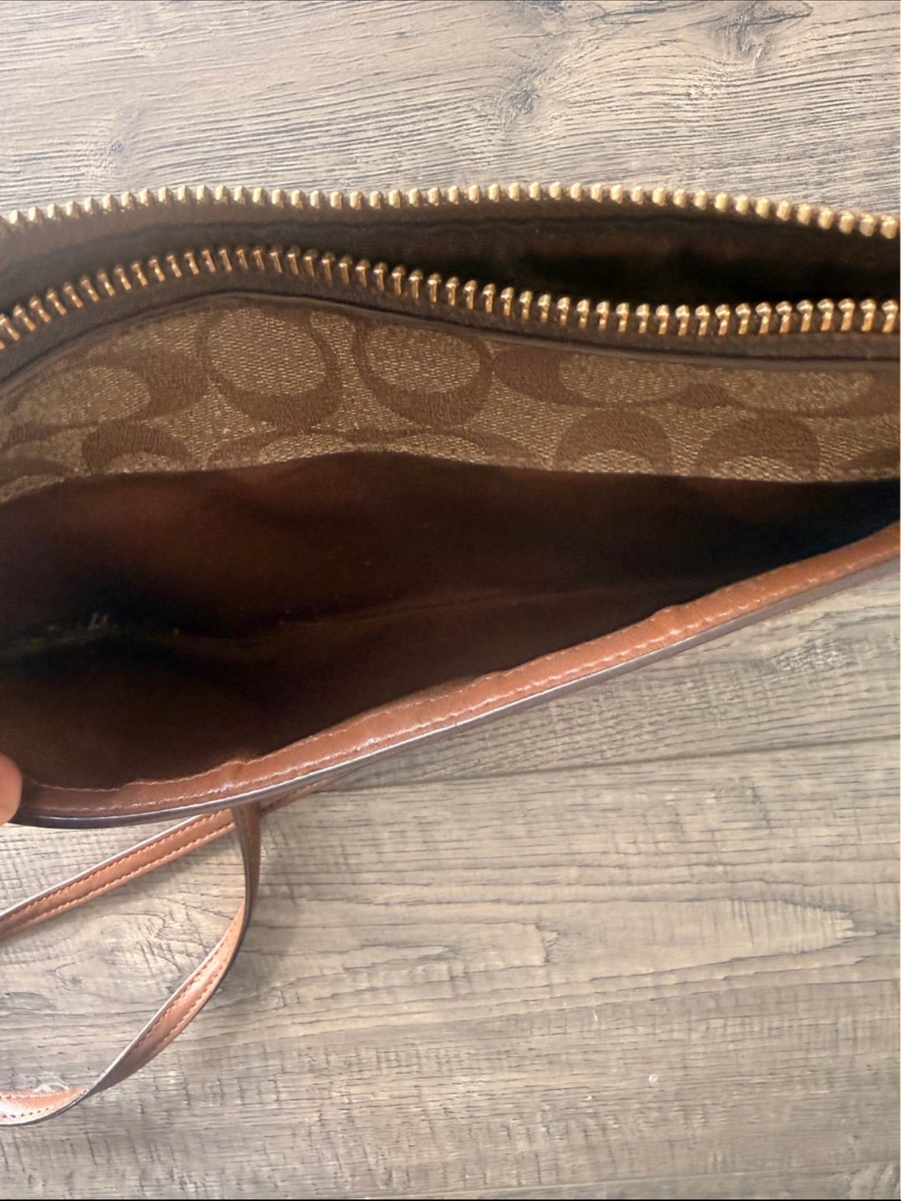 Coach Tan Signature Canvas Crossbody Bag - Picture 4 of 5